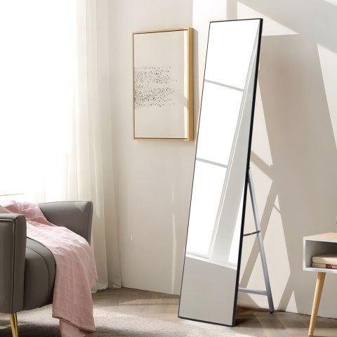 LUSTRO STOJĄCE AETHEL 160X40 CM, CZARNA RAMA, LOFT, MODERN HOME, GARDEROBA