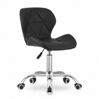 KRZESŁO OBROTOWE VELOX, FOTEL DO SALONU, WYGODNY, STYL SKANDYNAWSKI, CZARNY