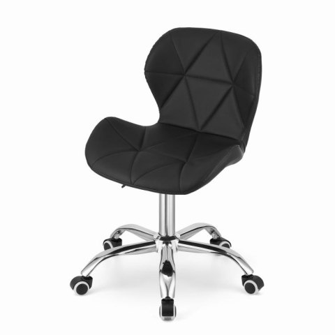 KRZESŁO OBROTOWE VELOX, FOTEL DO SALONU, WYGODNY, STYL SKANDYNAWSKI, CZARNY