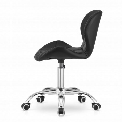 KRZESŁO OBROTOWE VELOX, FOTEL DO SALONU, WYGODNY, STYL SKANDYNAWSKI, CZARNY