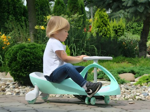 JEŹDZIK GRAWITACYJNY VELOCITA, ECOTOYS, ŚWIECĄCE KOŁA LED, KAUCZUK, ZIELONY