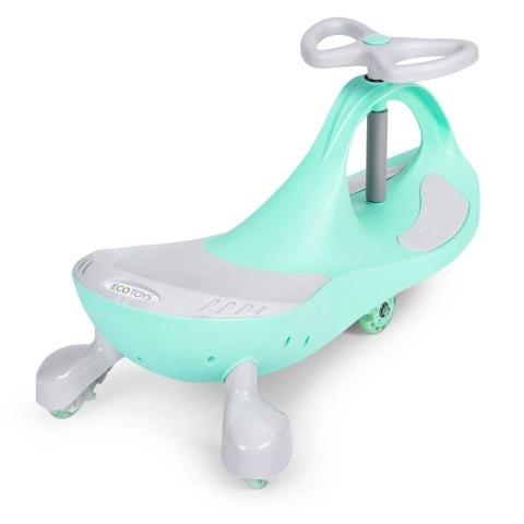 JEŹDZIK GRAWITACYJNY VELOCITA, ECOTOYS, ŚWIECĄCE KOŁA LED, KAUCZUK, ZIELONY