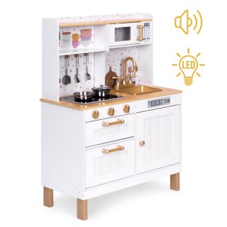 KUCHNIA DLA DZIECI CUCINA, ECOTOYS, ŚWIATŁO, DŹWIĘK, METALOWE AKCESORIA