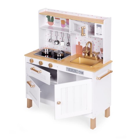 KUCHNIA DLA DZIECI CUCINA, ECOTOYS, ŚWIATŁO, DŹWIĘK, METALOWE AKCESORIA