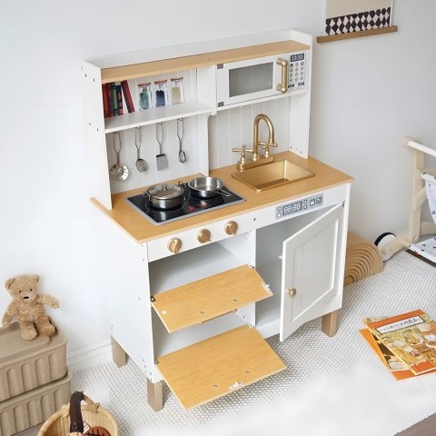 KUCHNIA DLA DZIECI CUCINA, ECOTOYS, ŚWIATŁO, DŹWIĘK, METALOWE AKCESORIA