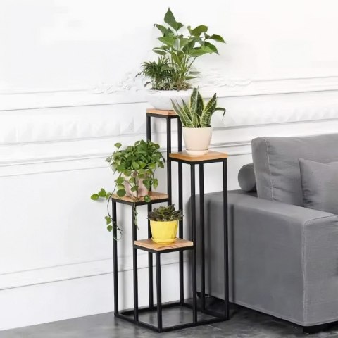 KWIETNIK REGAŁ AETHEL, PÓŁKA NA KWIATY, LOFT, INDUSTRIALNY, DO SALONU, CM