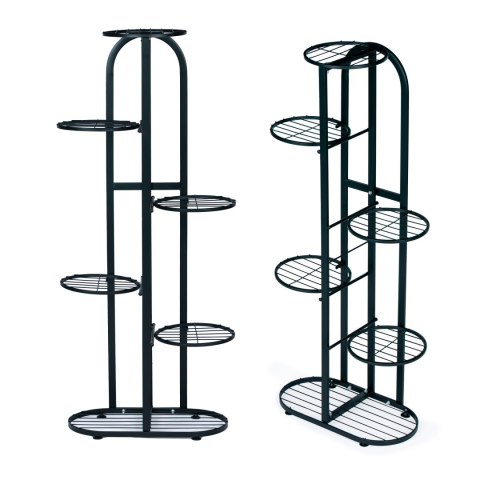 KWIETNIK METALOWY ELEVATE, REGAŁ NA KWIATY, 6 PÓŁEK, LOFT, DO SALONU