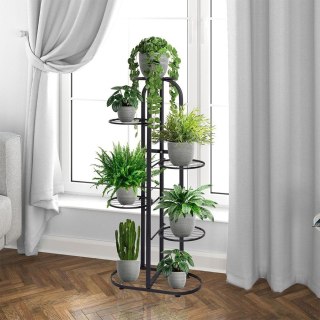 KWIETNIK METALOWY ELEVATE, REGAŁ NA KWIATY, 6 PÓŁEK, LOFT, DO SALONU