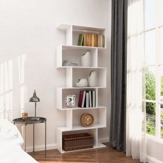 REGAŁ NEXUS, 5 PÓŁEK, BIAŁY, NA KSIĄŻKI, DO SALONU, BIUROWY, SZAFKA, LOFT
