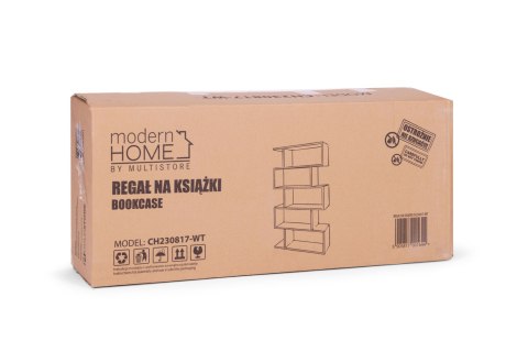 REGAŁ NEXUS, 5 PÓŁEK, BIAŁY, NA KSIĄŻKI, DO SALONU, BIUROWY, SZAFKA, LOFT