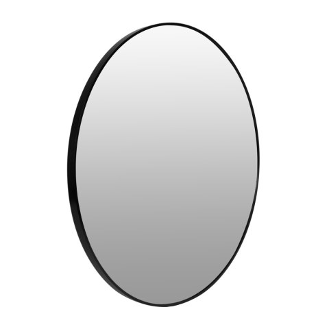LUSTRO ŚCIENNE OKRĄGŁE 80 CM AURAE, CZARNA RAMA, ŁAZIENKOWE, NOWOCZESNE