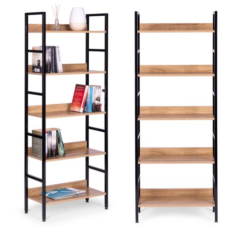 REGAŁ STRUKTURA, LOFT, INDUSTRIALNY, NA KSIĄŻKI, 5 PÓŁEK, DO SALONU, 160 CM