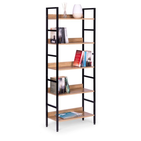REGAŁ STRUKTURA, LOFT, INDUSTRIALNY, NA KSIĄŻKI, 5 PÓŁEK, DO SALONU, 160 CM