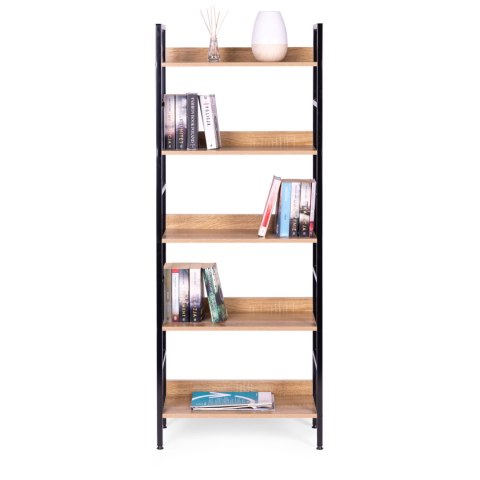 REGAŁ STRUKTURA, LOFT, INDUSTRIALNY, NA KSIĄŻKI, 5 PÓŁEK, DO SALONU, 160 CM