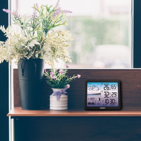 STACJA POGODOWA METEO AETHERIA, BEZPRZEWODOWA, BAROMETR, ZEGAR DCF, CZUJNIK