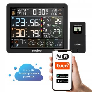 STACJA POGODOWA AETHERIA, WIFI, TUYA, BEZPRZEWODOWA, BAROMETR, PM 2.5