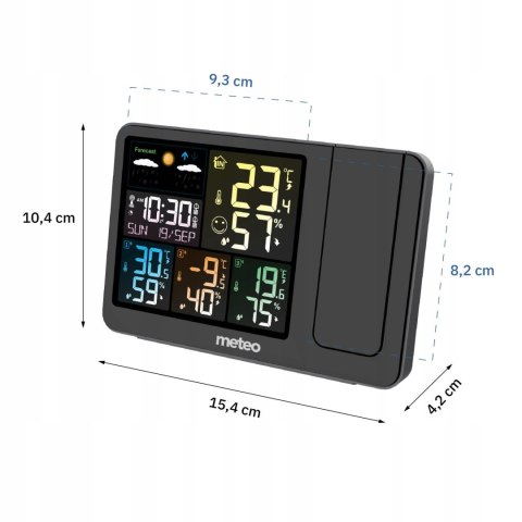 STACJA POGODOWA AETHERIA, PROJEKTOR LASEROWY, ZEGAR DCF, CZUJNIK, BAROMETR