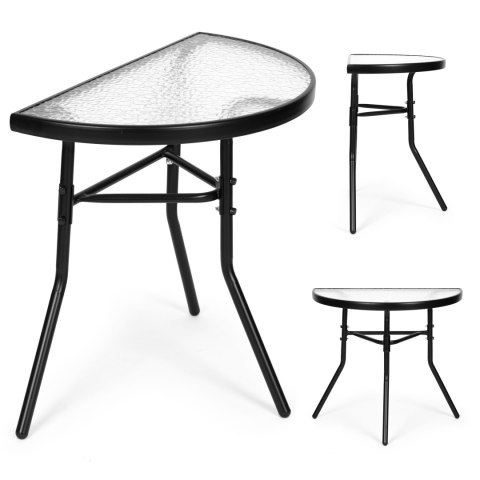 STOLIK KAWOWY OGRODOWY AZZURRO, ŁAWA, STÓŁ, LOFT, CZARNY, DO SALONU, 70 CM