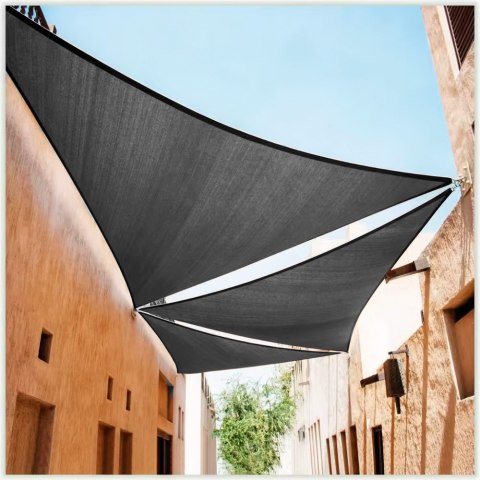 ŻAGIEL OGRODOWY VELOCE, PRZECIWSŁONECZNY, 4X4X4M, WODOODPORNY, SZARY, UV
