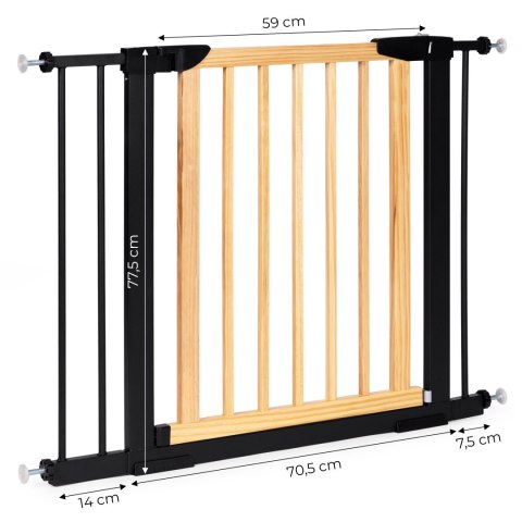 BRAMKA ZABEZPIECZAJĄCA SCHODY, DLA DZIECI, PSA, ROZPOROWA 74-100CM, CUSTOS