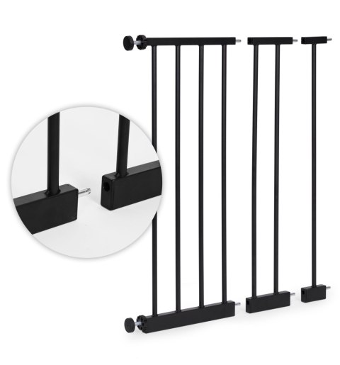 Bramka barierka zabezpieczająca 74-130 cm na schody i drzwi metal drewno dodatkowe panele
