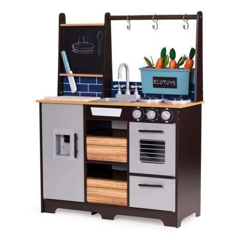 KUCHNIA DREWNIANA DLA DZIECI CULINARE, AKCESORIA, DŹWIĘKI, WARZYWA, ECOTOYS