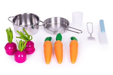 KUCHNIA DREWNIANA DLA DZIECI CULINARE, AKCESORIA, DŹWIĘKI, WARZYWA, ECOTOYS