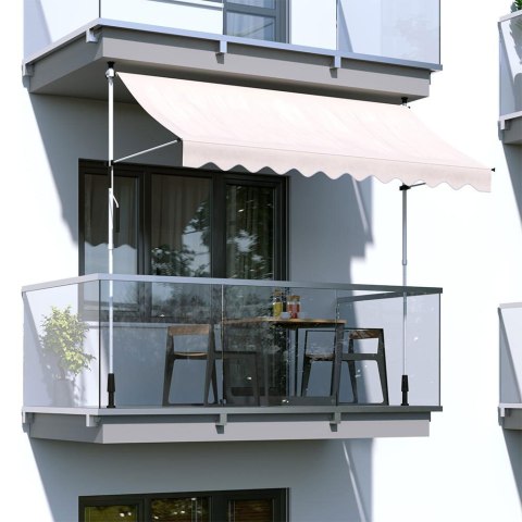 MARKIZA BALKONOWA ROZPOROWA SOLARA, 200CM, BEZ WIERCENIA, TARASOWA, KORBA