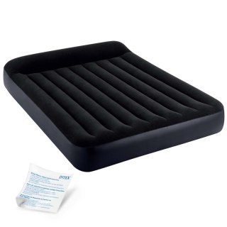 MATERAC DMUCHANY INTEX VILA, DWUOSOBOWY, WELUROWY, 203X152X25 CM, ZAGŁÓWEK