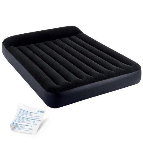 MATERAC DMUCHANY INTEX VILA, DWUOSOBOWY, WELUROWY, 203X152X25 CM, ZAGŁÓWEK