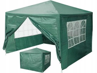 PAWILON NAMIOT OGRODOWY 3X3 PORTICO, 4 ŚCIANY, OKNA, WODOODPORNY, ZIELONY