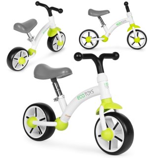 Rowerek biegowy dla dzieci koła EVA regulacja siodełka zielony ECOTOYS