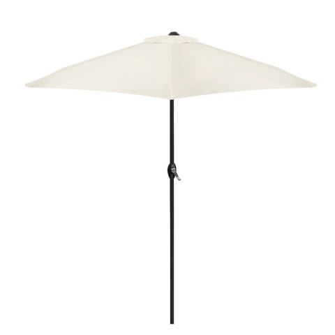 PARASOL OGRODOWY MACHINA, 210CM, BEŻOWY, SKŁADANY, NA TARAS, KORBKA, UV