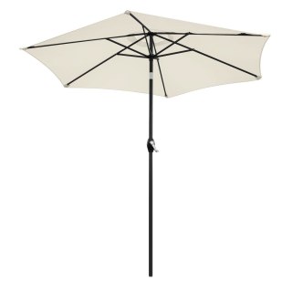 PARASOL OGRODOWY MACHINA, 210CM, BEŻOWY, SKŁADANY, NA TARAS, KORBKA, UV