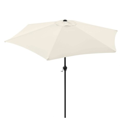 PARASOL OGRODOWY MACHINA, 210CM, BEŻOWY, SKŁADANY, NA TARAS, KORBKA, UV