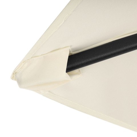 PARASOL OGRODOWY MACHINA, 210CM, BEŻOWY, SKŁADANY, NA TARAS, KORBKA, UV