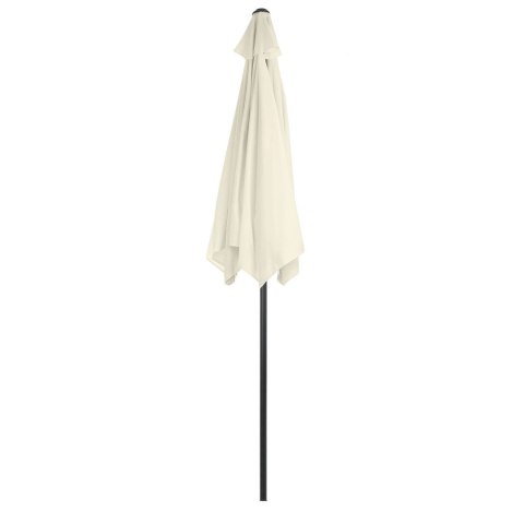 PARASOL OGRODOWY MACHINA, 210CM, BEŻOWY, SKŁADANY, NA TARAS, KORBKA, UV