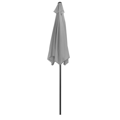 PARASOL OGRODOWY MACHINA, 210CM, SKŁADANY, Z KORBKĄ, REGULOWANY, SZARY, UV
