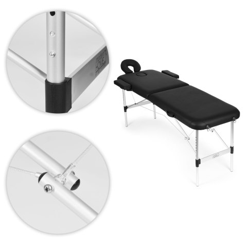 STÓŁ DO MASAŻU SKŁADANY MOBILIA, ALUMINIOWY, 2 SEGMENTY, REHABILITACYJNY