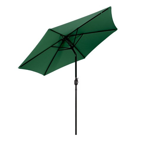 PARASOL OGRODOWY 270CM, UMBRALIS, SKOŚNY, Z KORBKĄ, ZIELONY, TARAS, UV