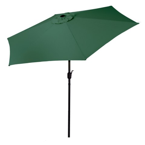 PARASOL OGRODOWY 270CM, UMBRALIS, SKOŚNY, Z KORBKĄ, ZIELONY, TARAS, UV