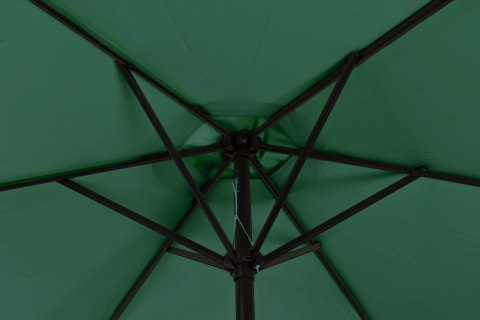 PARASOL OGRODOWY 270CM, UMBRALIS, SKOŚNY, Z KORBKĄ, ZIELONY, TARAS, UV