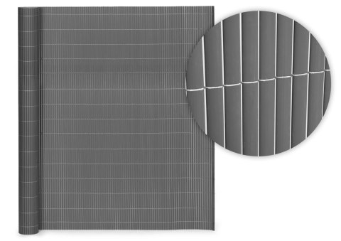 MATA BAMBUSOWA PVC OSŁONA BALKONOWA 150X300 ANTRACYT, DWUSTRONNA, AETHEL