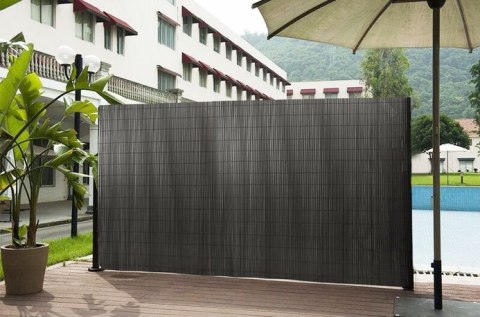 MATA BAMBUSOWA PVC OSŁONA BALKONOWA 150X300 ANTRACYT, DWUSTRONNA, AETHEL