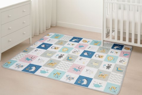 MATA EDUKACYJNA PIANKOWA LUDICO, DWUSTRONNA, 180X150 CM, ECOTOYS, EVA