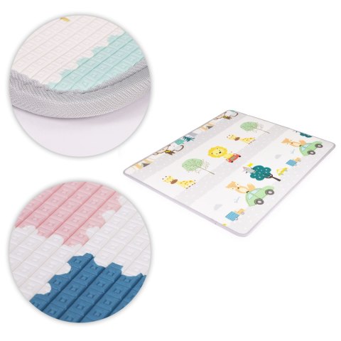 MATA EDUKACYJNA PIANKOWA LUDICO, DWUSTRONNA, 180X150 CM, ECOTOYS, EVA