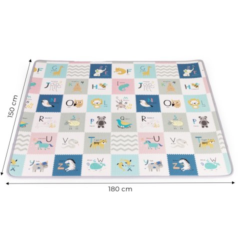 MATA EDUKACYJNA PIANKOWA LUDICO, DWUSTRONNA, 180X150 CM, ECOTOYS, EVA