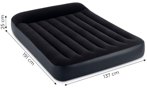 MATERAC DMUCHANY INTEX VILA, DWUOSOBOWY, 191X137X25, WELUR, ZAGŁÓWEK, ŁÓŻKO