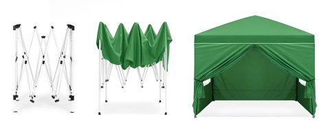 NAMIOT OGRODOWY 3X3 M AEGIS, PAWILON POP-UP, 4 ŚCIANKI, WODOODPORNY, TORBA