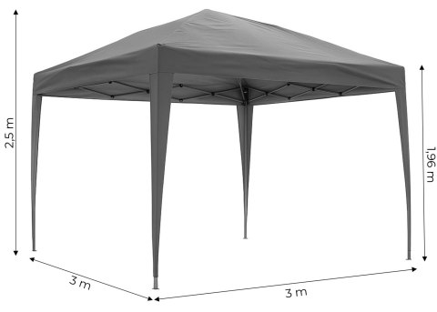 NAMIOT OGRODOWY 3X3M AEGIS, PAWILON, AUTOMATYCZNY, POP-UP, WODOODPORNY